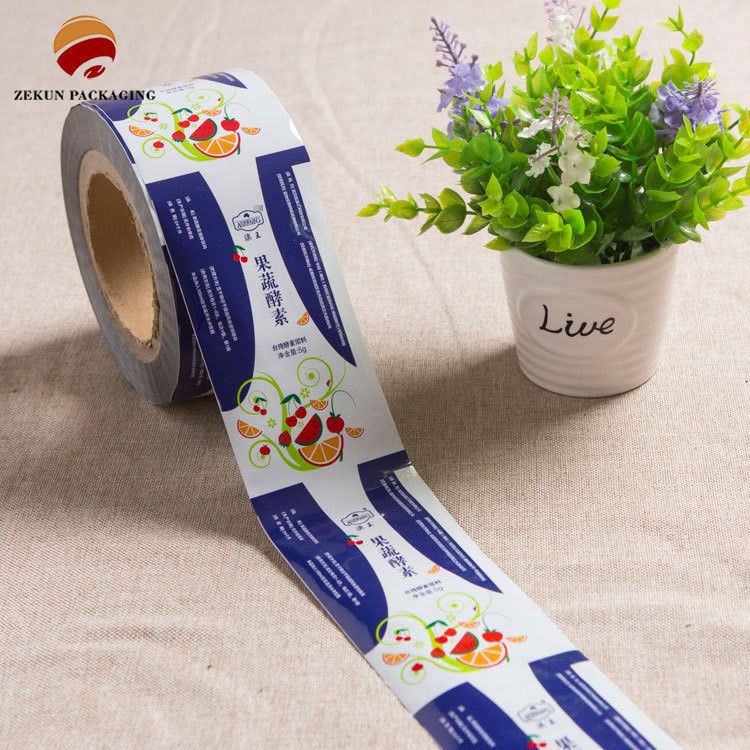 Chất liệu in đục Pet / Al / Pe Bao bì thực phẩm Cuộn phim thiết kế đầy màu sắc