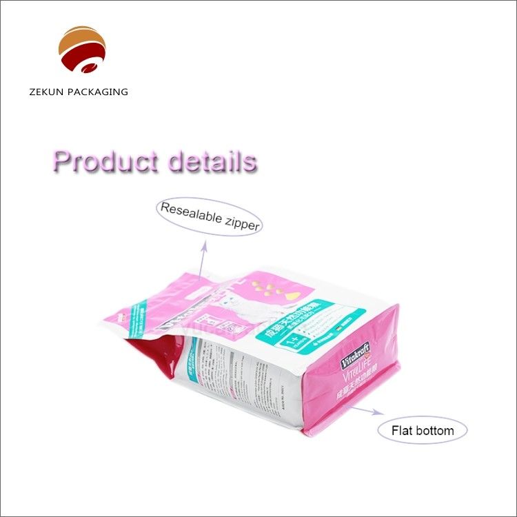 Thẻ màu CMYK/PANTON túi thức ăn thú cưng thiết kế tùy chỉnh PET/AL/PE túi chống ẩm