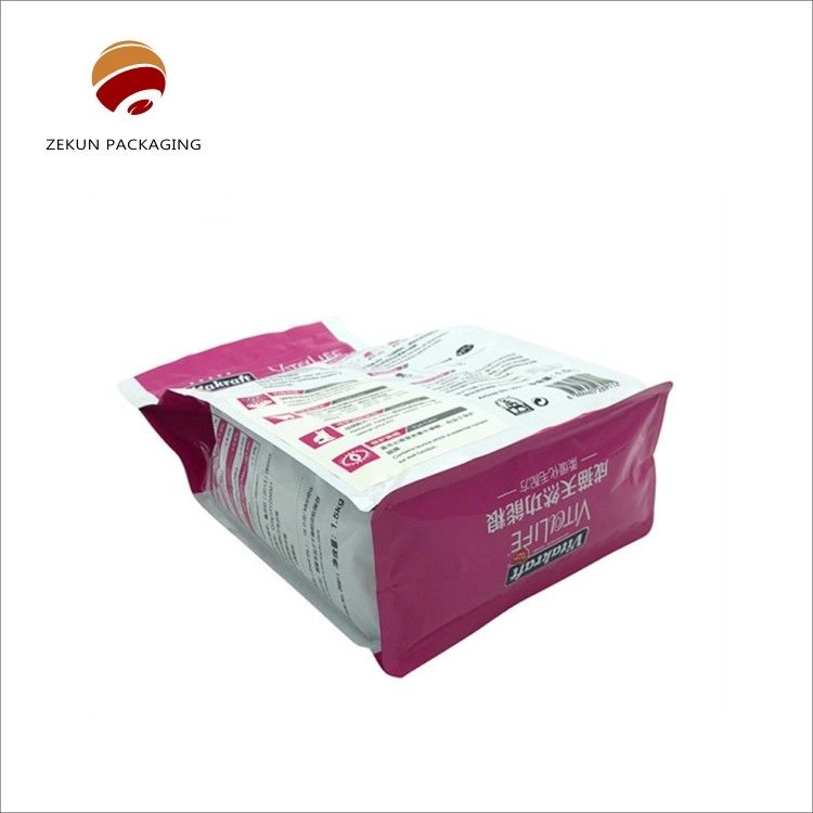 Thẻ màu CMYK/PANTON túi thức ăn thú cưng thiết kế tùy chỉnh PET/AL/PE túi chống ẩm