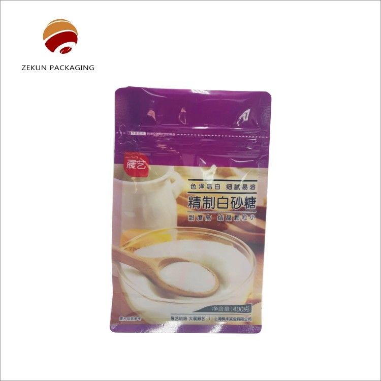 Bao bì thực phẩm PET / PE túi gusset đáy phẳng với màu sắc CMYK