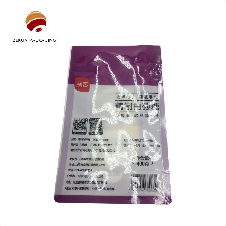 CMYK Gravure Printing Standing Pocket Flat Bottom Moisture Proof Zipper loại