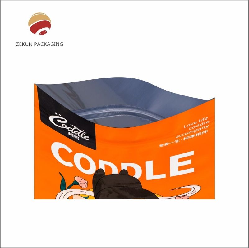 Bao bì thức ăn thú cưng có thể tùy chỉnh 4 lớp / Thùng thức ăn thú cưng đứng lên với rào cản độ ẩm