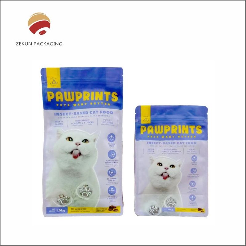Màu sắc PET / AL / PE in khắc 3 bên con dấu vật nuôi túi thức ăn cho khách hàng yêu cầu in