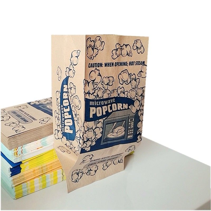 Các túi giấy popcorn gấp và niêm phong an toàn thực phẩm với các tính năng chống mỡ và chống rò rỉ (Gói 100 chiếc)